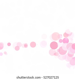 Bubbles Circle Dots Unique Pink Bright Vector Background