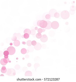 Bubbles Circle Dots Unique Pink Bright Vector Background