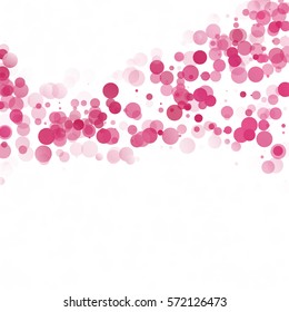 Bubbles Circle Dots Unique Pink Bright Vector Background