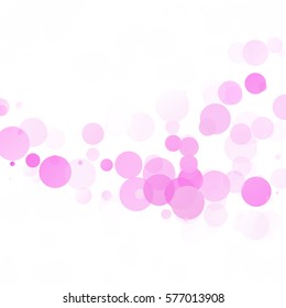 Bubbles Circle Dots Unique Pink Bright Vector Background
