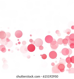 Bubbles Circle Dots Unique Pink Bright Vector Background
