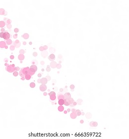 Bubbles Circle Dots Unique Pink Bright Vector Background