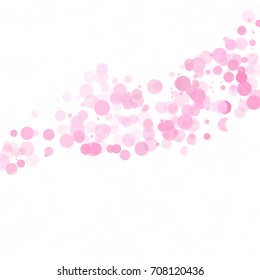 Bubbles Circle Dots Unique Pink Bright Vector Background