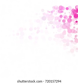 Bubbles Circle Dots Unique Pink Bright Vector Background