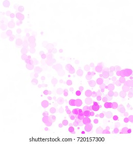 Bubbles Circle Dots Unique Pink Bright Vector Background