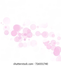 Bubbles Circle Dots Unique Pink Bright Vector Background