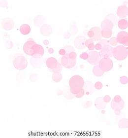 Bubbles Circle Dots Unique Pink Bright Vector Background