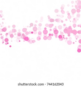 Bubbles Circle Dots Unique Pink Bright Vector Background