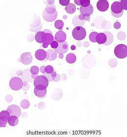 Bubbles Circle Dots Unique Purple Bright Vector Background