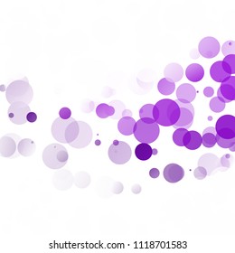 Bubbles Circle Dots Unique Purple Bright Vector Background