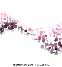 Bubbles Circle Dots Unique Purple Bright Vector Background