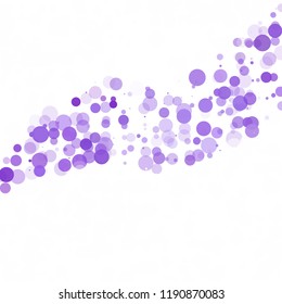 Bubbles Circle Dots Unique Purple Bright Vector Background