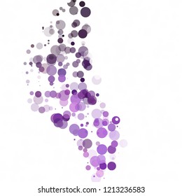 Bubbles Circle Dots Unique Purple Bright Vector Background