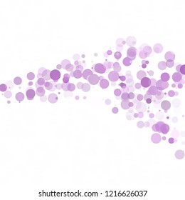Bubbles Circle Dots Unique Purple Bright Vector Background