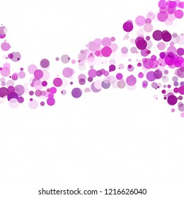 Bubbles Circle Dots Unique Purple Bright Vector Background