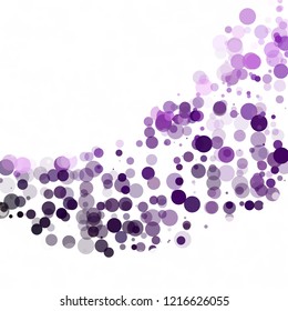 Bubbles Circle Dots Unique Purple Bright Vector Background