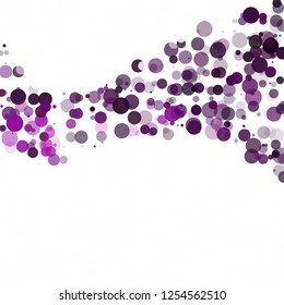 Bubbles Circle Dots Unique Purple Bright Vector Background