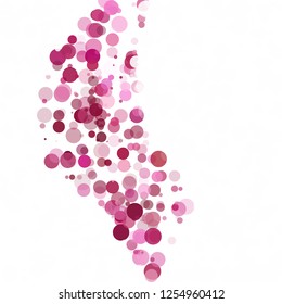 Bubbles Circle Dots Unique Purple Bright Vector Background