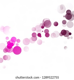 Bubbles Circle Dots Unique Purple Bright Vector Background