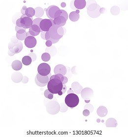 Bubbles Circle Dots Unique Purple Bright Vector Background