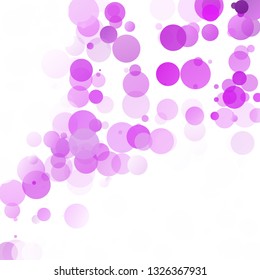 Bubbles Circle Dots Unique Purple Bright Vector Background