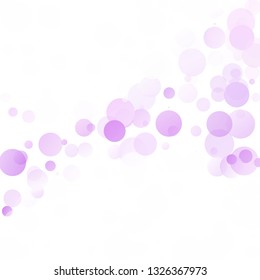 Bubbles Circle Dots Unique Purple Bright Vector Background