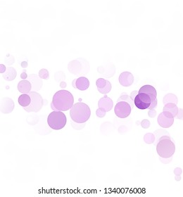 Bubbles Circle Dots Unique Purple Bright Vector Background