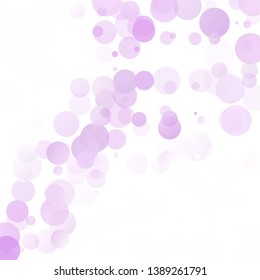 Bubbles Circle Dots Unique Purple Bright Vector Background