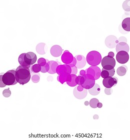 Bubbles Circle Dots Unique Purple Bright Vector Background