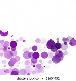 Bubbles Circle Dots Unique Purple Bright Vector Background