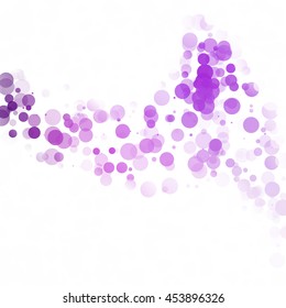 Bubbles Circle Dots Unique Purple Bright Vector Background