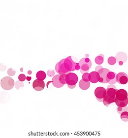 Bubbles Circle Dots Unique Purple Bright Vector Background