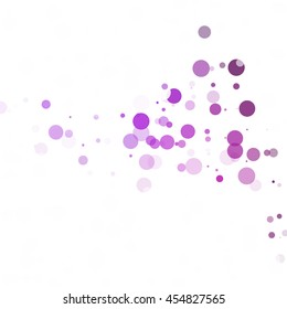 Bubbles Circle Dots Unique Purple Bright Vector Background