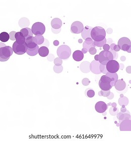 Bubbles Circle Dots Unique Purple Bright Vector Background