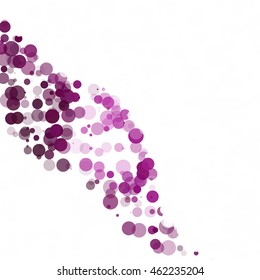 Bubbles Circle Dots Unique Purple Bright Vector Background