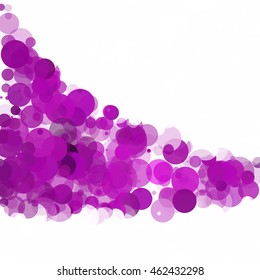 Bubbles Circle Dots Unique Purple Bright Vector Background