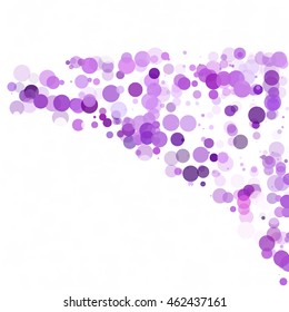 Bubbles Circle Dots Unique Purple Bright Vector Background