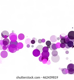 Bubbles Circle Dots Unique Purple Bright Vector Background