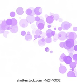Bubbles Circle Dots Unique Purple Bright Vector Background