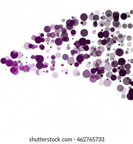 Bubbles Circle Dots Unique Purple Bright Vector Background