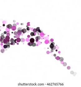 Bubbles Circle Dots Unique Purple Bright Vector Background
