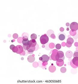 Bubbles Circle Dots Unique Purple Bright Vector Background