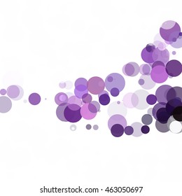 Bubbles Circle Dots Unique Purple Bright Vector Background