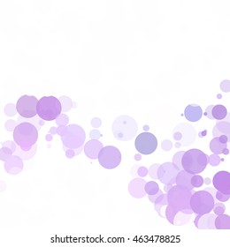 Bubbles Circle Dots Unique Purple Bright Vector Background