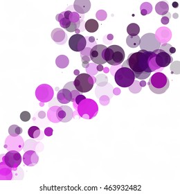 Bubbles Circle Dots Unique Purple Bright Vector Background