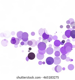 Bubbles Circle Dots Unique Purple Bright Vector Background