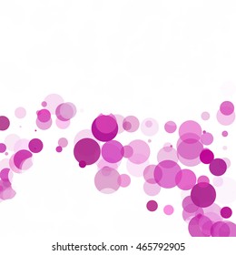 Bubbles Circle Dots Unique Purple Bright Vector Background