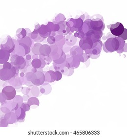 Bubbles Circle Dots Unique Purple Bright Vector Background