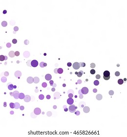 Bubbles Circle Dots Unique Purple Bright Vector Background