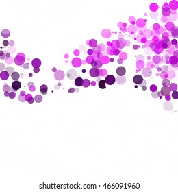 Bubbles Circle Dots Unique Purple Bright Vector Background